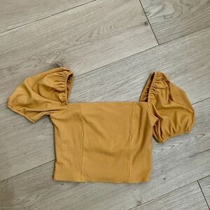 NWT F21 Mustard Yellow Top